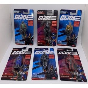 2021 Prexio Gi Joe Cobra Lot Mini Figurine Red Ninja Snake Eyes Duke Set Destro